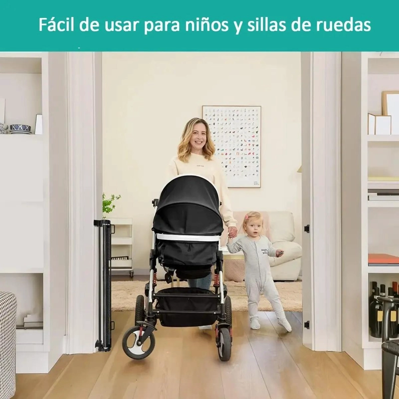 PUERTA RETRACTIL DE SEGURIDAD PARA BEBE S Y MASCOTAS - 5