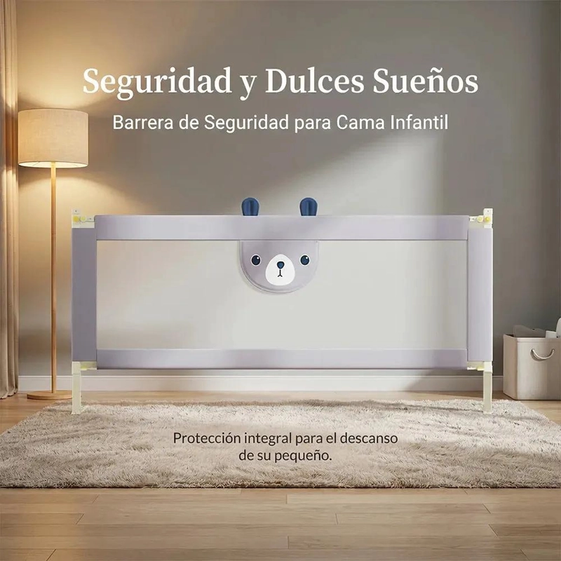 BARANDA DE SEGURIDAD AJUSTABLE PARA CAMA INFANTIL 180 CM - 2