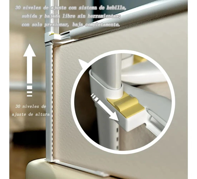 BARANDA DE SEGURIDAD AJUSTABLE PARA CAMA INFANTIL 180 CM - 4