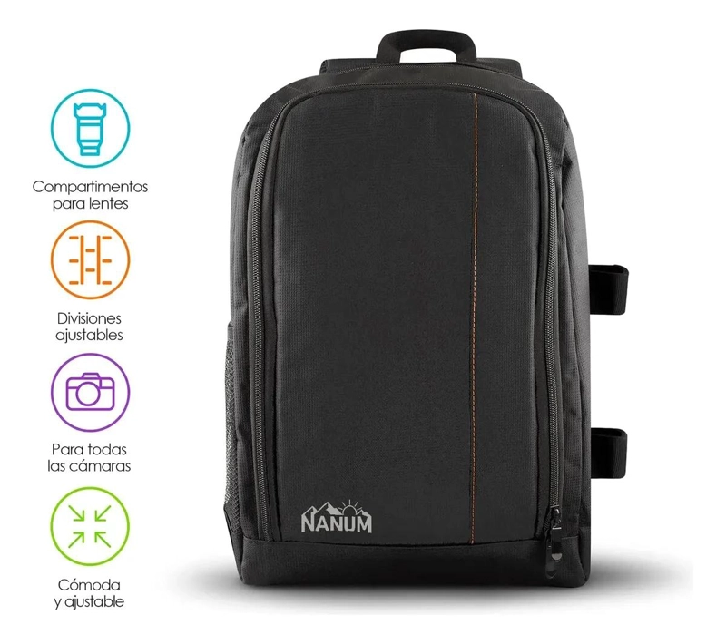 MOCHILA FOTOGRAFICA Y PARA LAPTOP CON COMPARTIMENTOS AJUSTABLES - 2