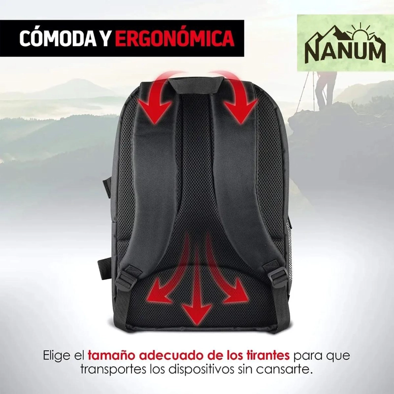 MOCHILA FOTOGRAFICA Y PARA LAPTOP CON COMPARTIMENTOS AJUSTABLES - 5