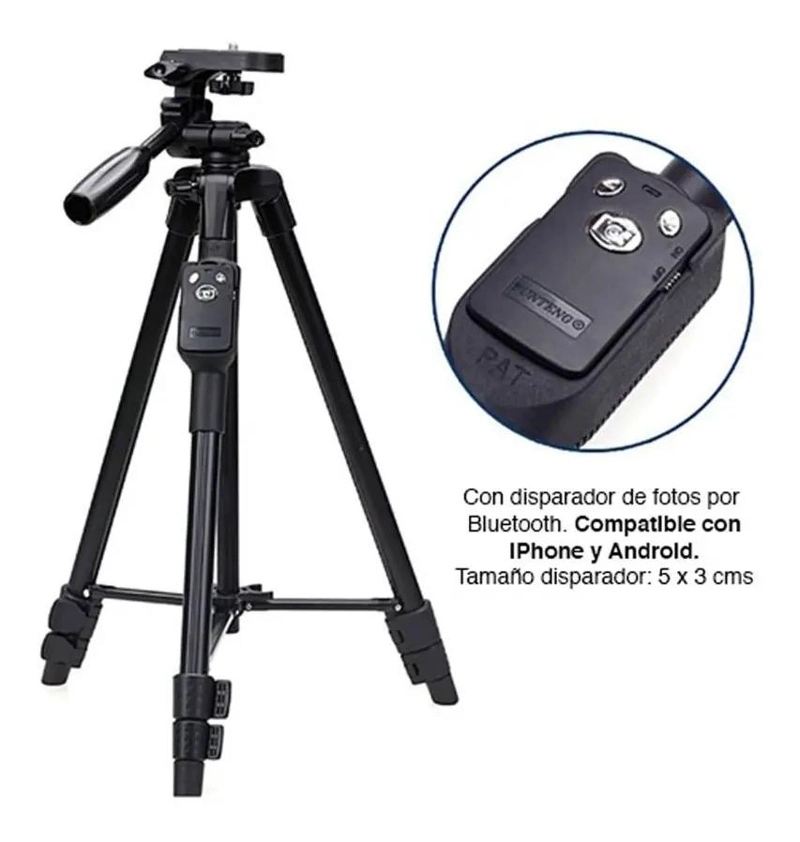 TRIPODE PROFESIONAL BLUETOOTH PARA CAMARAS Y CELULARES - 5