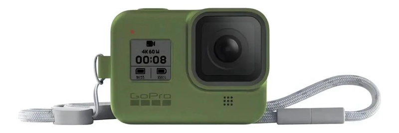 FUNDA DE SILICONA VERDE MILITAR PARA CAMARA DE ACCION - 3