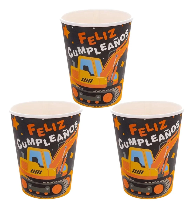 SET DE 3 VASOS DE CARTON PARA FIESTAS DE 250ML - 1