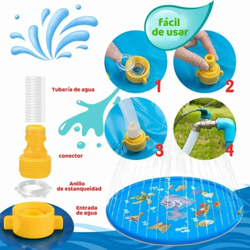 ALBERCA REDONDA INFLABLE PARA NIÑOS DE 100 CM - 5