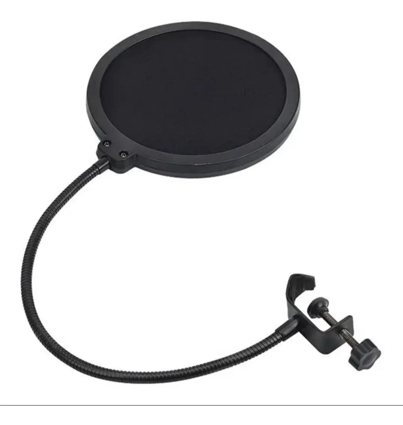 FILTRO ANTIPOP DOBLE CAPA PARA MICROFONO CON BRAZO AJUSTABLE - 2