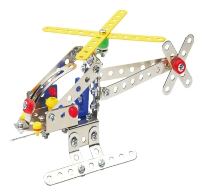 SET DE CONSTRUCCION HELICOPTERO 117 PIEZAS PARA ARMAR - 2