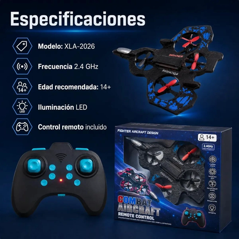 AVION JUGUETE CONTROL REMOTO 25X18CM DIVERSION AE REA - 4