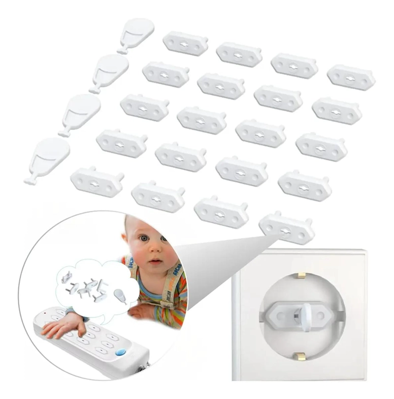 PROTECTOR DE ENCHUFE DE SEGURIDAD PARA BEBE S 20 UNIDADES - 1