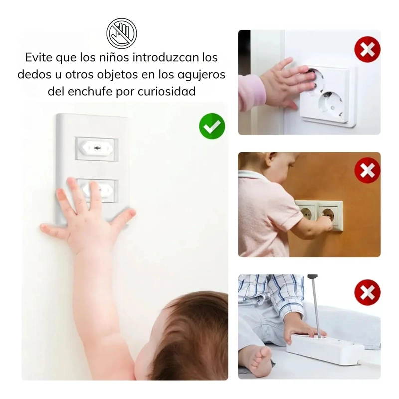PROTECTOR DE ENCHUFE DE SEGURIDAD PARA BEBE S 20 UNIDADES - 8