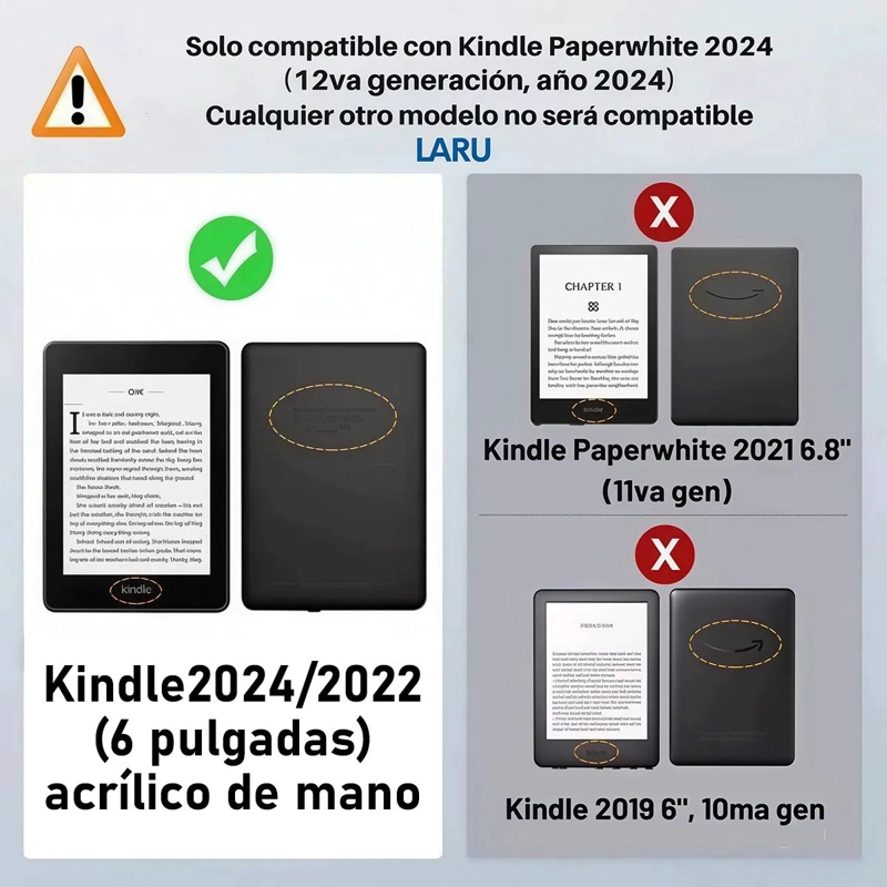 FUNDA MICROFIBRA Y MICA PARA KINDLE PAPERWHITE 2024 12VA GEN - 3