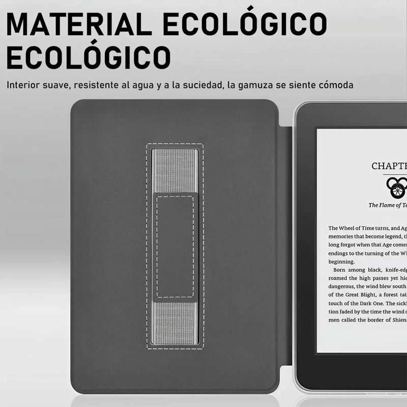 FUNDA MICROFIBRA Y MICA PARA KINDLE PAPERWHITE 2024 12VA GEN - 4