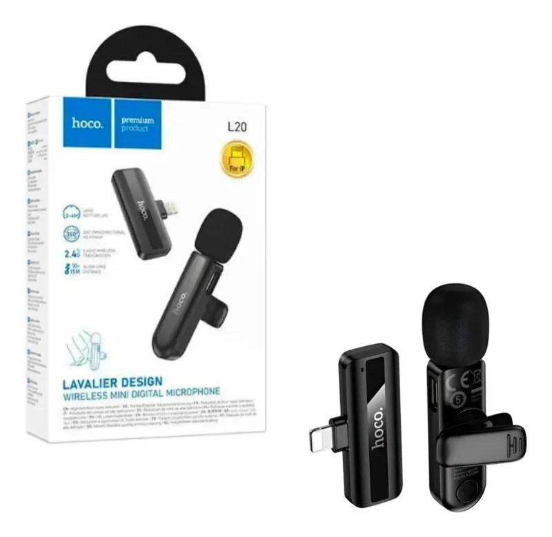 MICROFONO LAVALIER INALAMBRICO OMNIDIRECCIONAL PARA IOS - 1