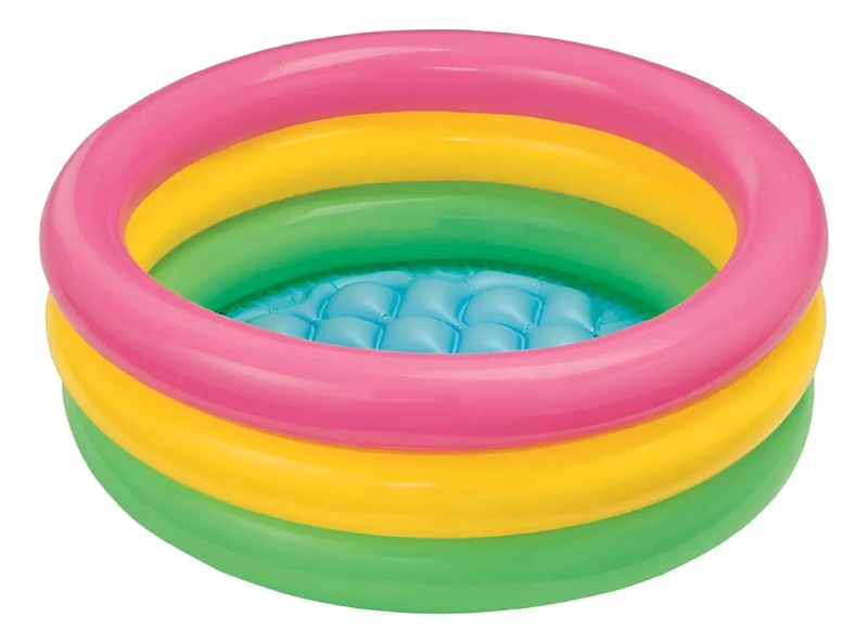 PISCINA INFLABLE REDONDA INFANTIL MULTICOLOR PARA NIÑOS - 1