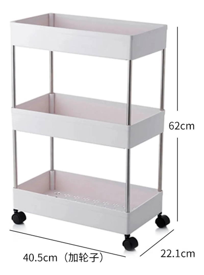 CARRO ORGANIZADOR DE 3 NIVELES CON RUEDAS PARA ALMACENAMIENTO - 2