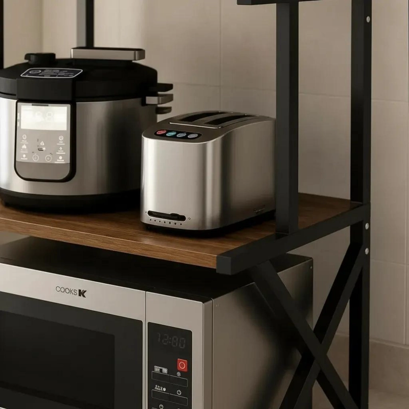 ESTANTE ORGANIZADOR DE COCINA PARA MICROONDAS Y UTENSILIOS - 2