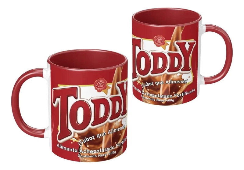 TAZA DE CERAMICA ROJA CON DISEÑO CILINDRICO PARA BEBIDAS - 1