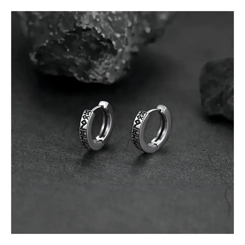 AROS VIKINGOS DOBLE TONO CON RUNAS FUTHARK UNISEX - 6