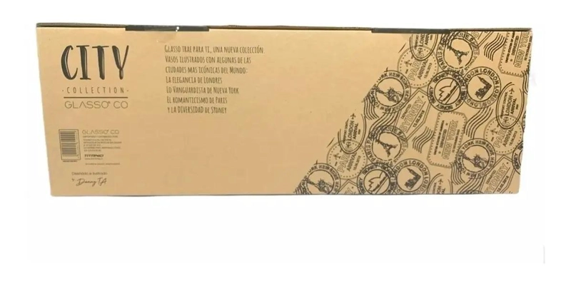 SET DE 4 VASOS ILUSTRADOS DE CIUDADES ICONICAS 475 ML - 3