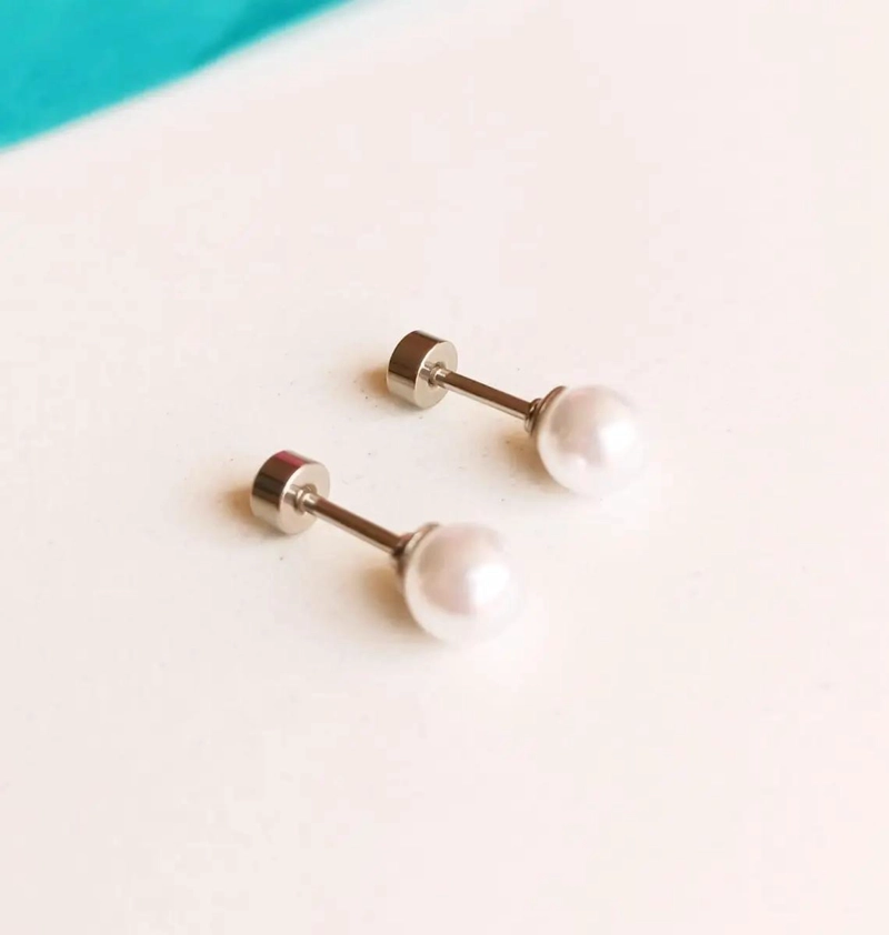 AROS DE PERLAS 5MM PARA PIERCING HELIX HIPOALERGE NICOS - 10