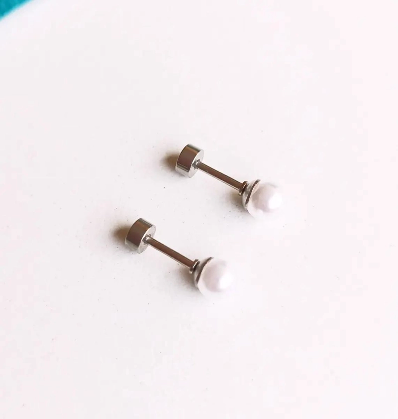 AROS DE PERLAS 5MM PARA PIERCING HELIX HIPOALERGE NICOS - 9