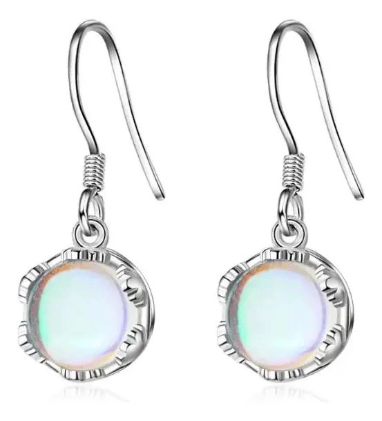 AROS REDONDOS DE CIRCONIO BAÑADOS EN PLATA ELEGANTES - 1