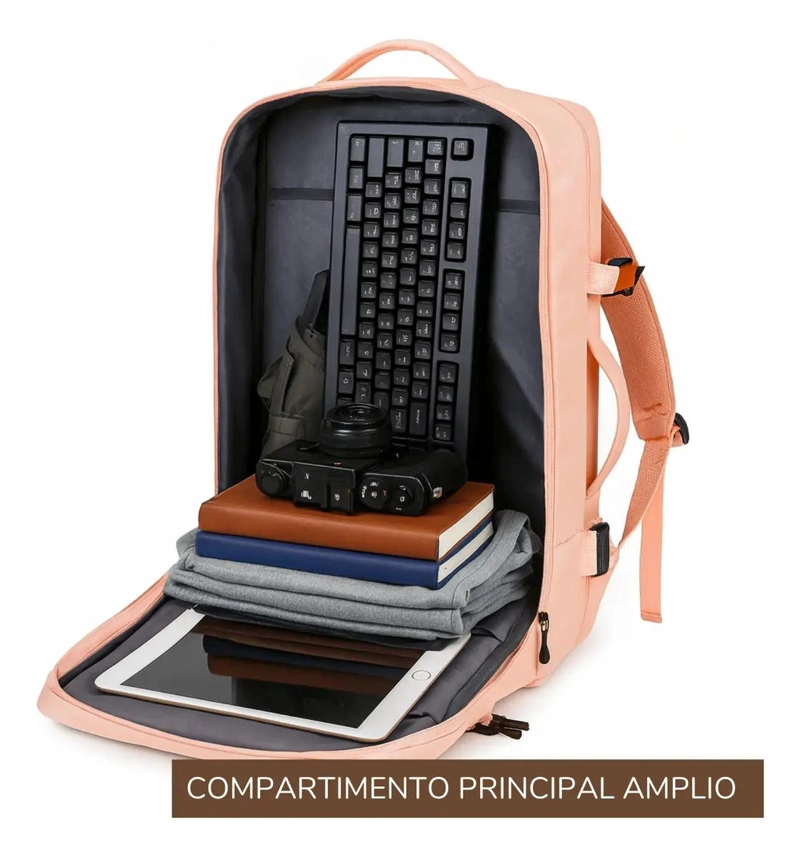 MOCHILA DE VIAJE IMPERMEABLE PARA LAPTOP DE 15.6 PULGADAS - 6