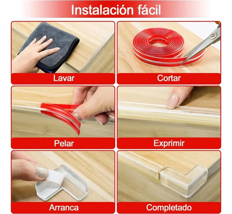ROLLO DE SEGURIDAD TRANSPARENTE Y PROTECTORES DE ESQUINAS - 3