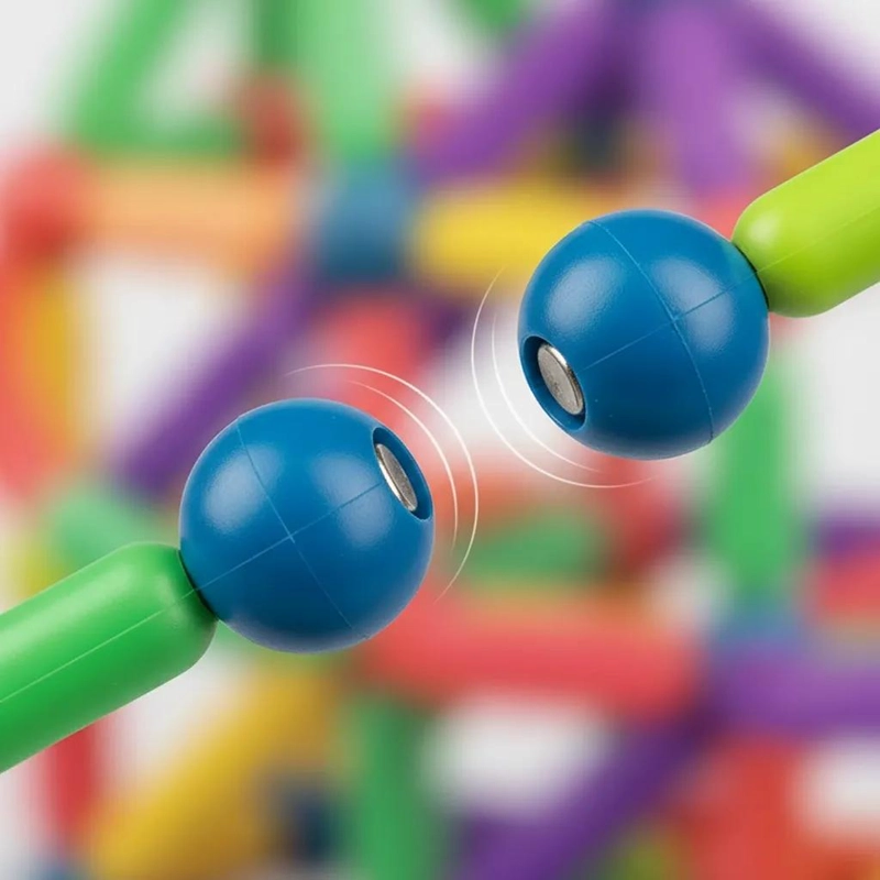BLOQUES MAGNE TICOS CREATIVOS PARA NIÑOS 64 PIEZAS - 2
