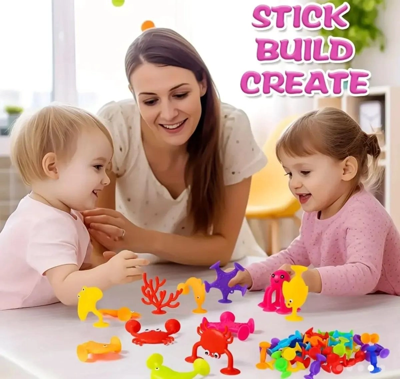 JUGUETES DE CONSTRUCCION CON VENTOSAS PARA NIÑOS Y NIÑAS - 8