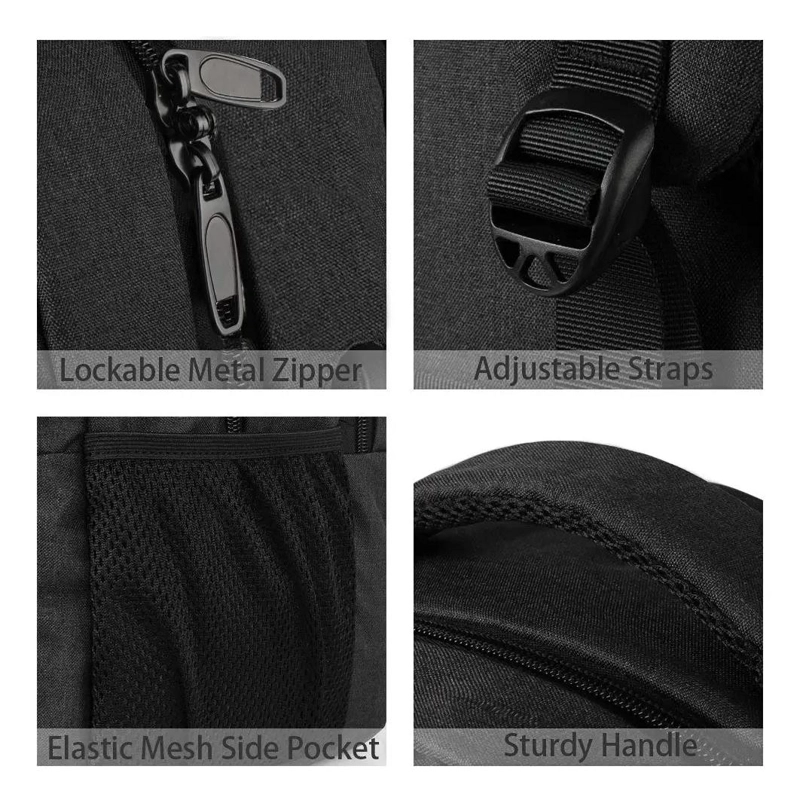 MOCHILA IMPERMEABLE ANTIRROBO PARA NOTEBOOK CON DISEÑO MODERNO - 6