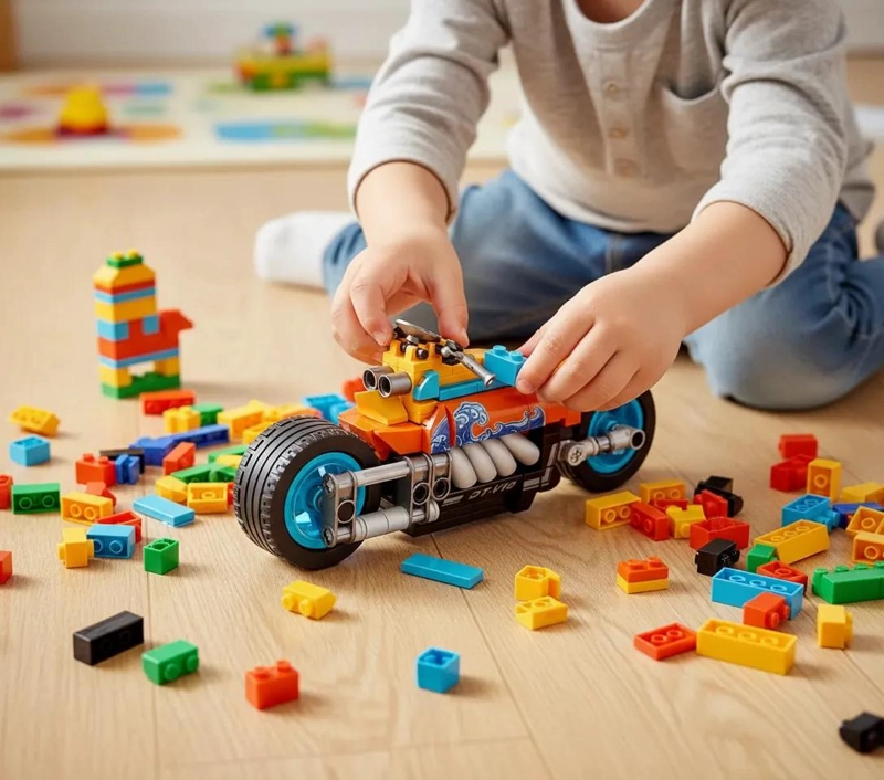 MOTO DE BLOQUES DE CONSTRUCCION 245 PIEZAS PARA NIÑOS - 2