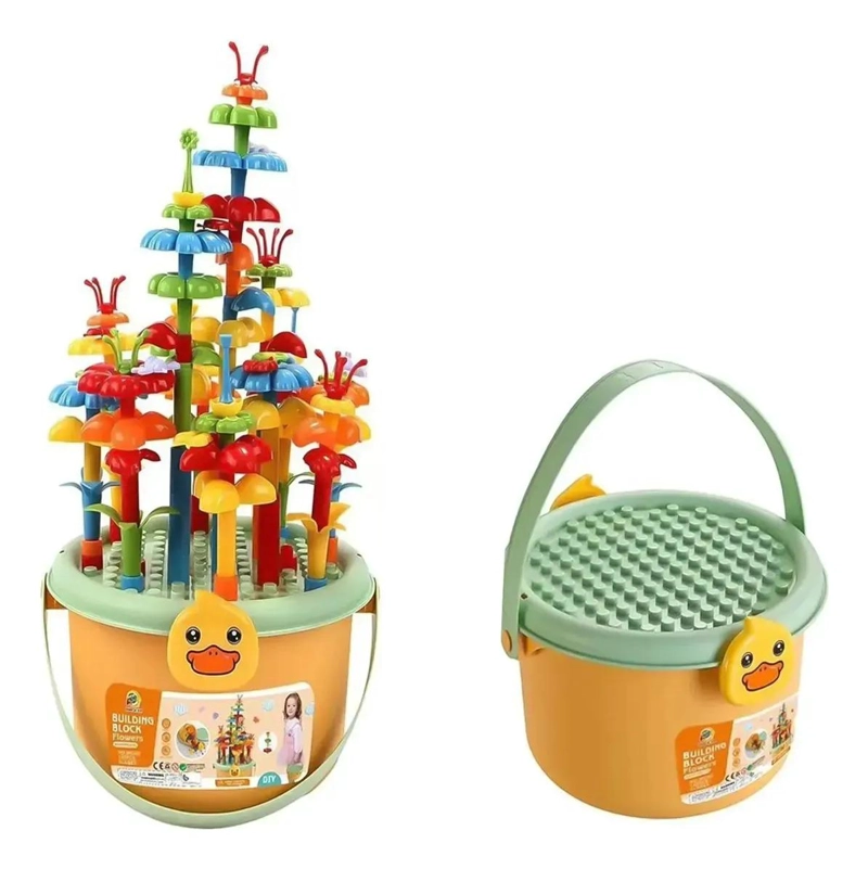 BALDE DIDACTICO DE CONSTRUCCION CON 142 PIEZAS PARA NIÑOS - 6