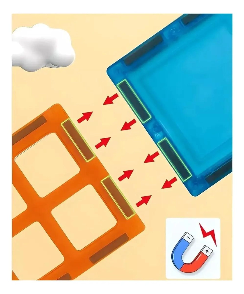 JUEGO DE BLOQUES MAGNE TICOS 26 PIEZAS PARA NIÑOS - 6