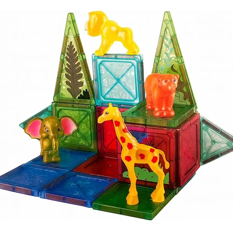 JUEGOS DE BLOQUES MAGNE TICOS DE ANIMALES 23 PIEZAS MULTICOLOR - 2