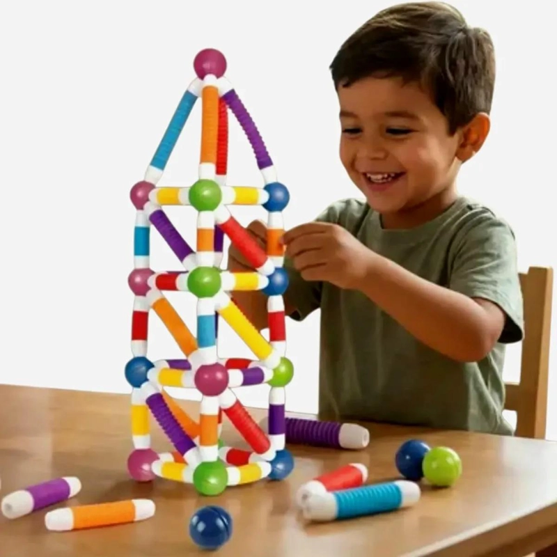 BLOQUES MAGNE TICOS RETRACTILES PARA CONSTRUCCION CREATIVA INFANTIL - 3