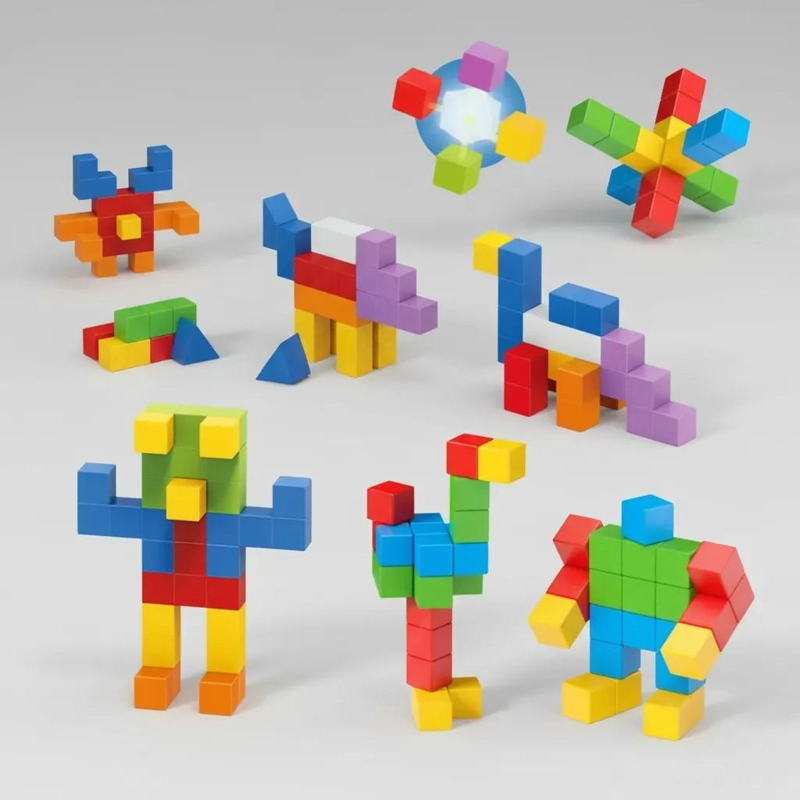 JUEGO DE BLOQUES MAGNE TICOS 3D PARA CONSTRUCCION 100 PIEZAS - 3