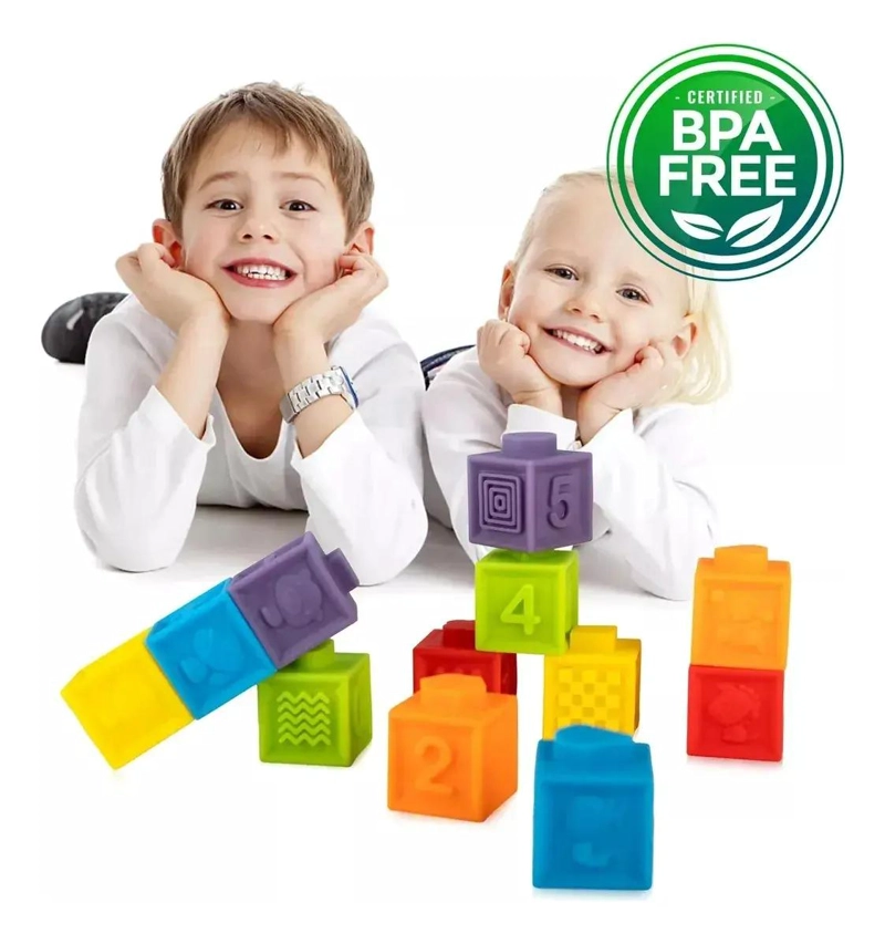 BLOQUES DE CONSTRUCCION SUAVES PARA BEBE S CON PATRONES - 8