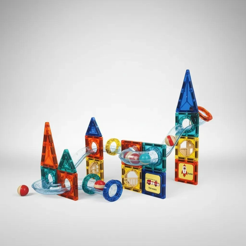 SET DE BLOQUES MAGNE TICOS DE 42 PIEZAS PARA CREAR Y APRENDER - 1