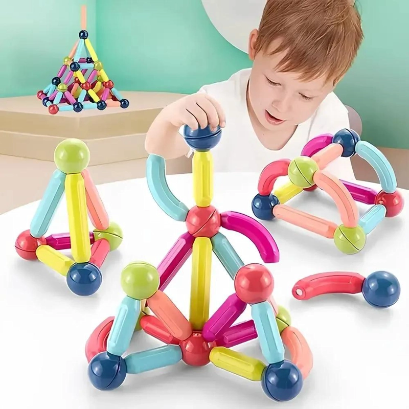 JUEGO DE BLOQUES MAGNE TICOS 42 PIEZAS PARA CREAR Y APRENDER - 3