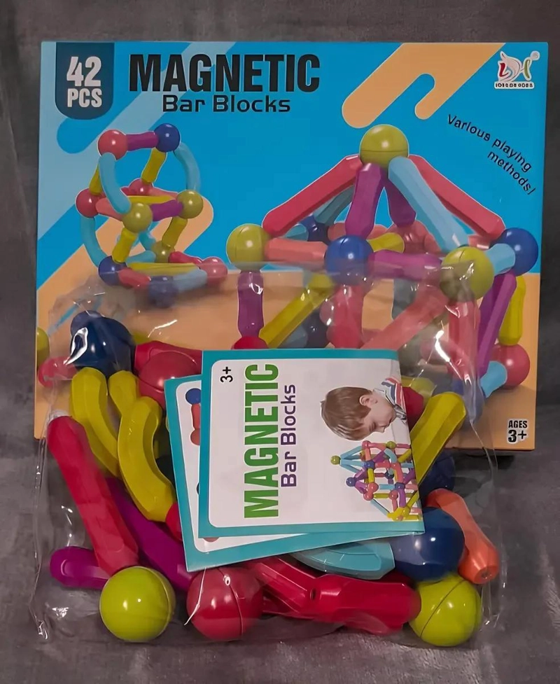 JUEGO DE BLOQUES MAGNE TICOS 42 PIEZAS PARA CREAR Y APRENDER - 4