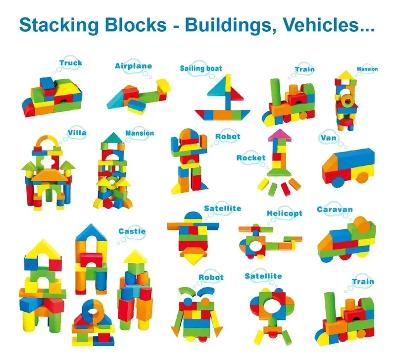 BLOQUES DE ESPUMA DE CONSTRUCCION PARA NIÑOS 46 PIEZAS - 2