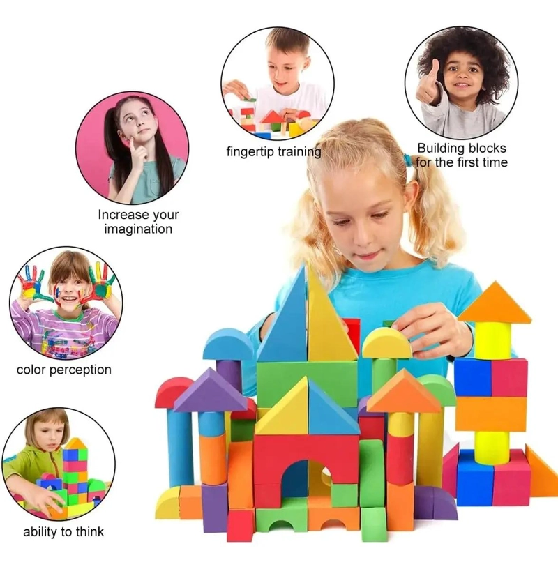 BLOQUES DE ESPUMA DE CONSTRUCCION PARA NIÑOS 46 PIEZAS - 7