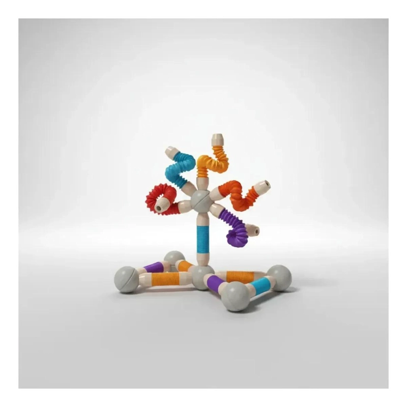 BLOQUES MAGNE TICOS FLEXIBLES DE TUBO PARA NIÑOS 25 PIEZAS - 1