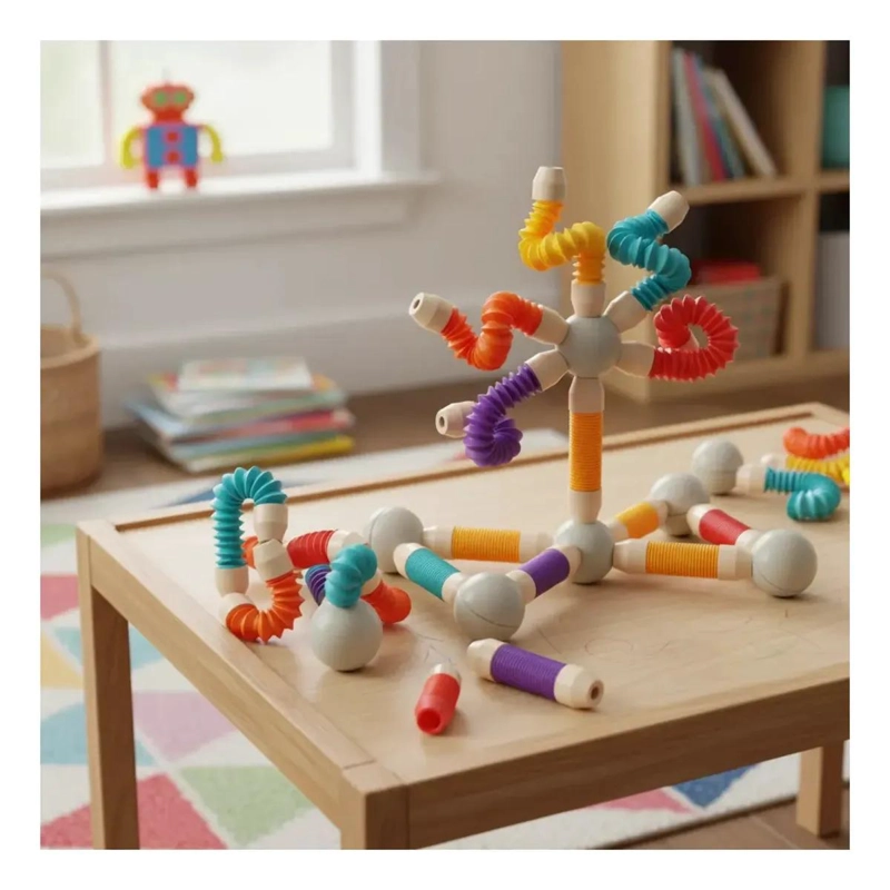 BLOQUES MAGNE TICOS FLEXIBLES DE TUBO PARA NIÑOS 25 PIEZAS - 2
