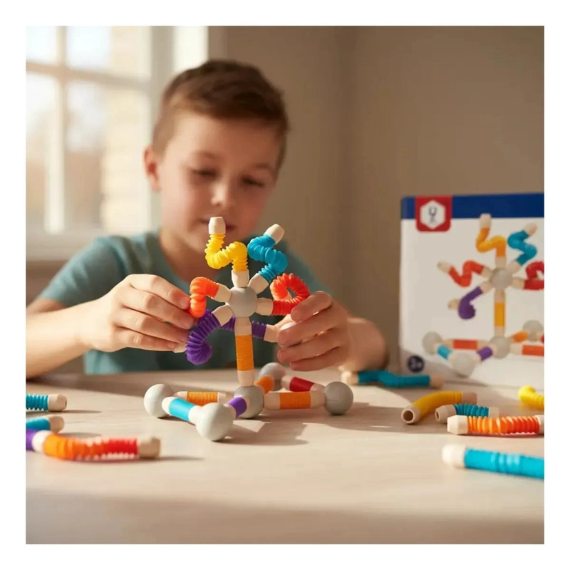 BLOQUES MAGNE TICOS FLEXIBLES DE TUBO PARA NIÑOS 25 PIEZAS - 7