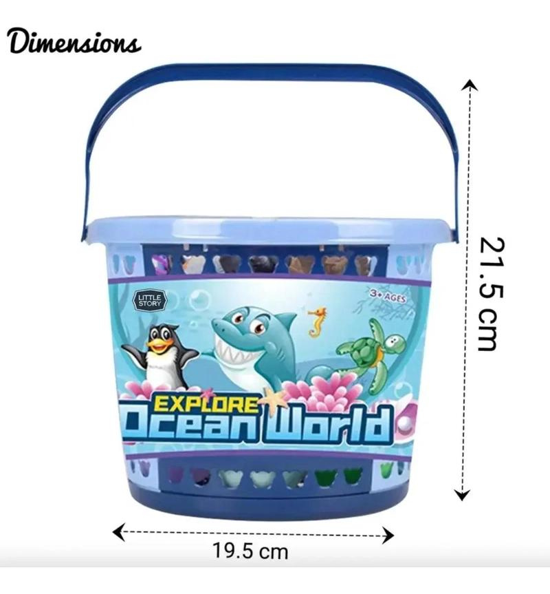 BALDE DE ANIMALES MARINOS JUGUETE EDUCATIVO PARA NIÑOS - 2