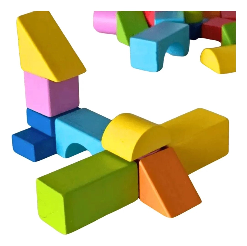 BLOQUES DE CONSTRUCCION DIDACTICOS DE MADERA PARA NIÑOS - 3