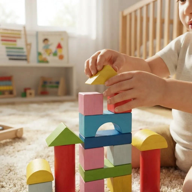 BLOQUES DE CONSTRUCCION DIDACTICOS DE MADERA PARA NIÑOS - 6