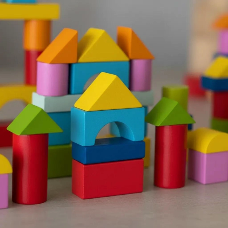 BLOQUES DE CONSTRUCCION DIDACTICOS DE MADERA PARA NIÑOS - 7